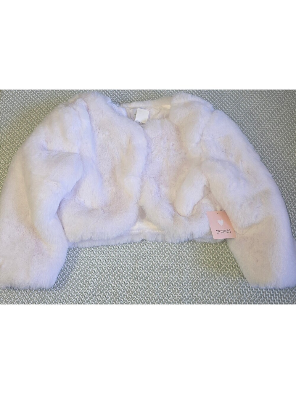 NWT Tip Top Kids stylish faux fur Bolero jacket size 14 girls